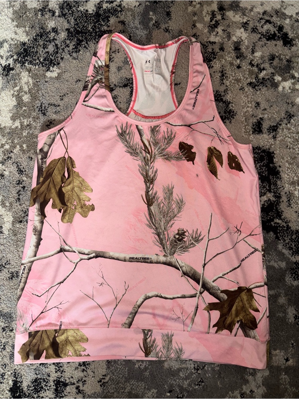 Under Armour Pink Realtree Camo Racerback Athletic Tank